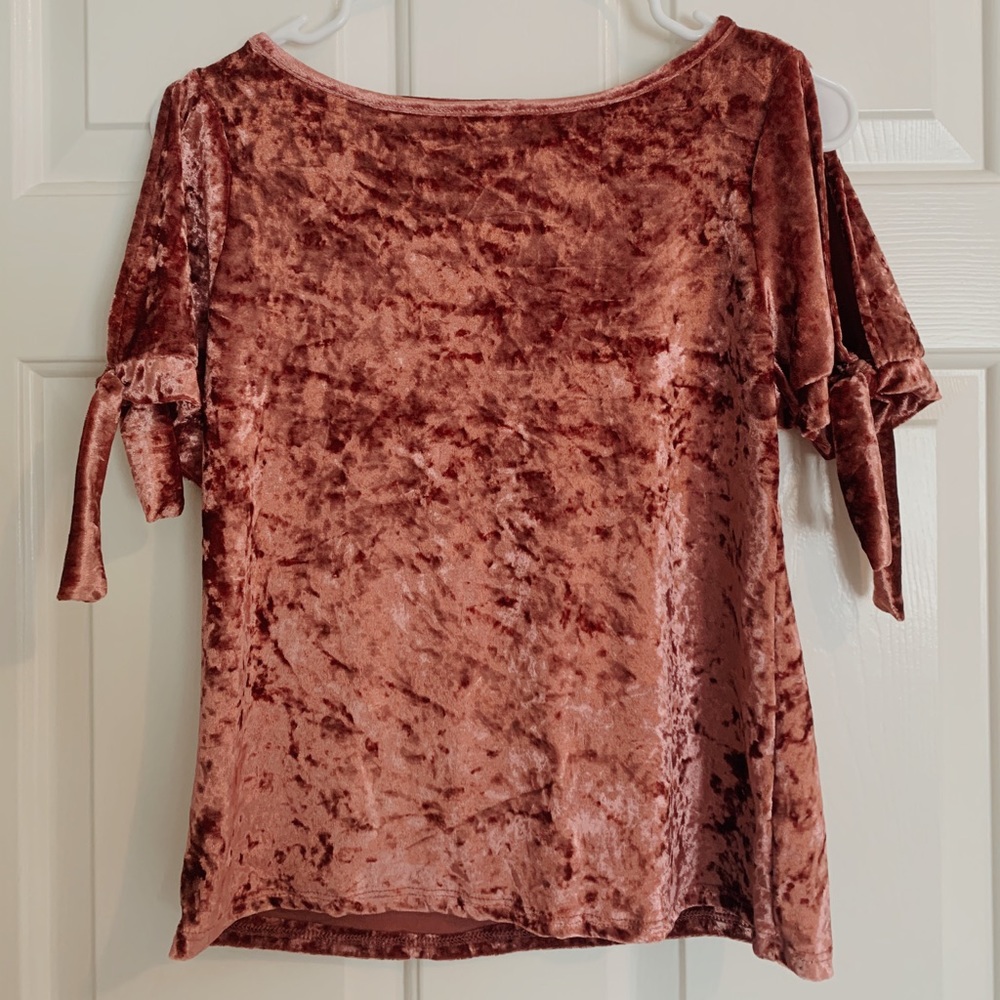 PINK VELVET TOP